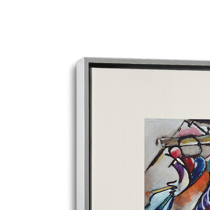 [Color:Polished Chrome], Picture of art in a Polished Chrome frame at an angle
