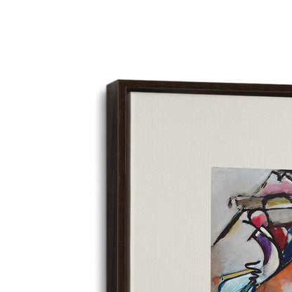 [Color:Espresso], Picture of art in a Espresso frame at an angle