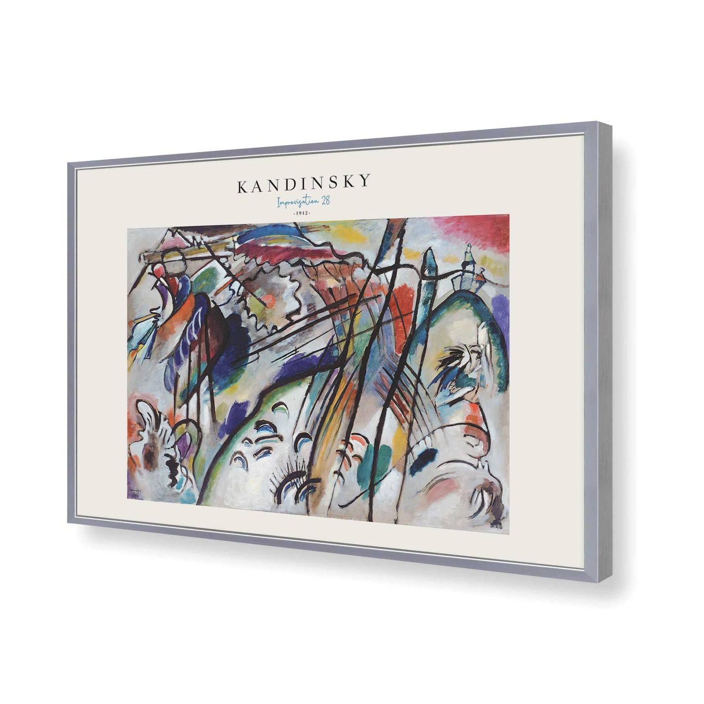 [Color:Polished Chrome], Picture of art in a Polished Chrome frame of the corner