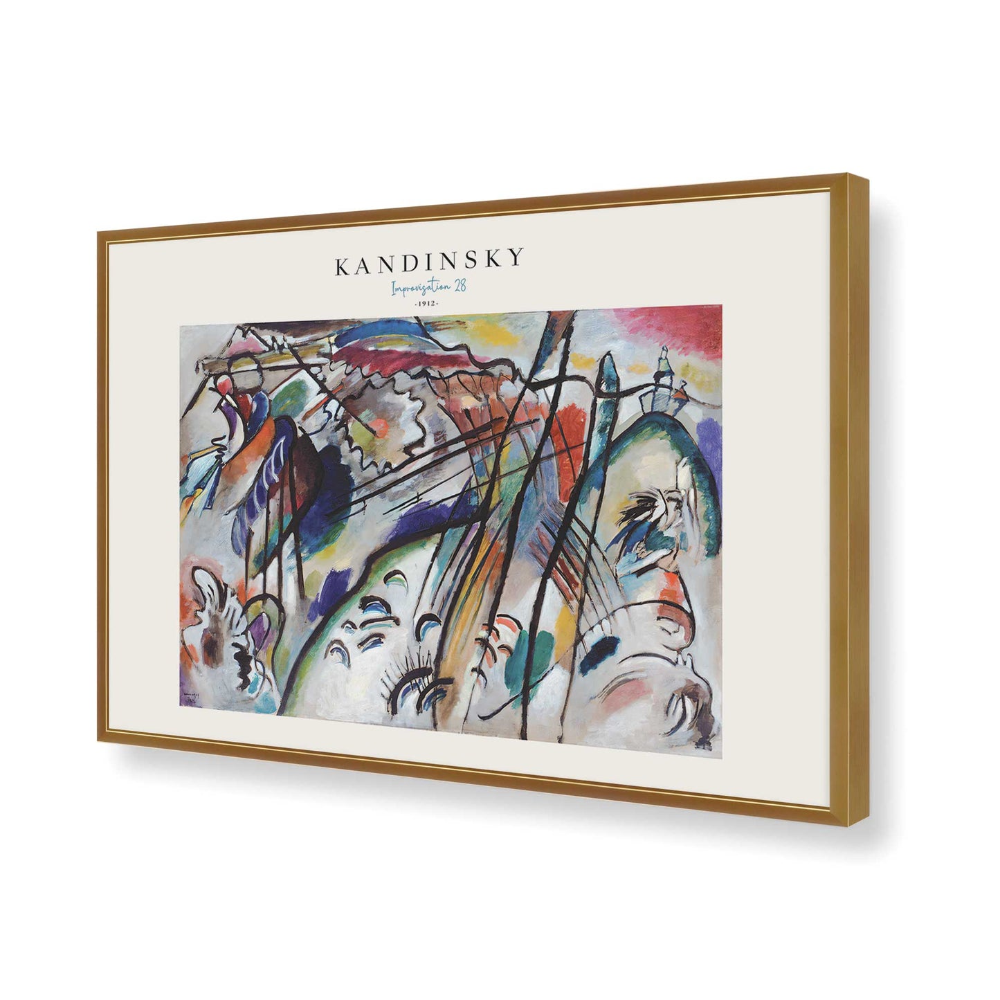 [Color:Polished Gold], Picture of art in a Polished Gold frame of the corner