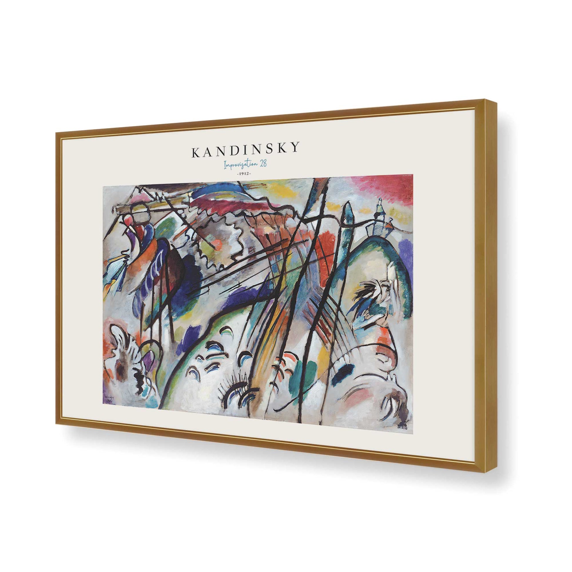 [Color:Polished Gold], Picture of art in a Polished Gold frame of the corner