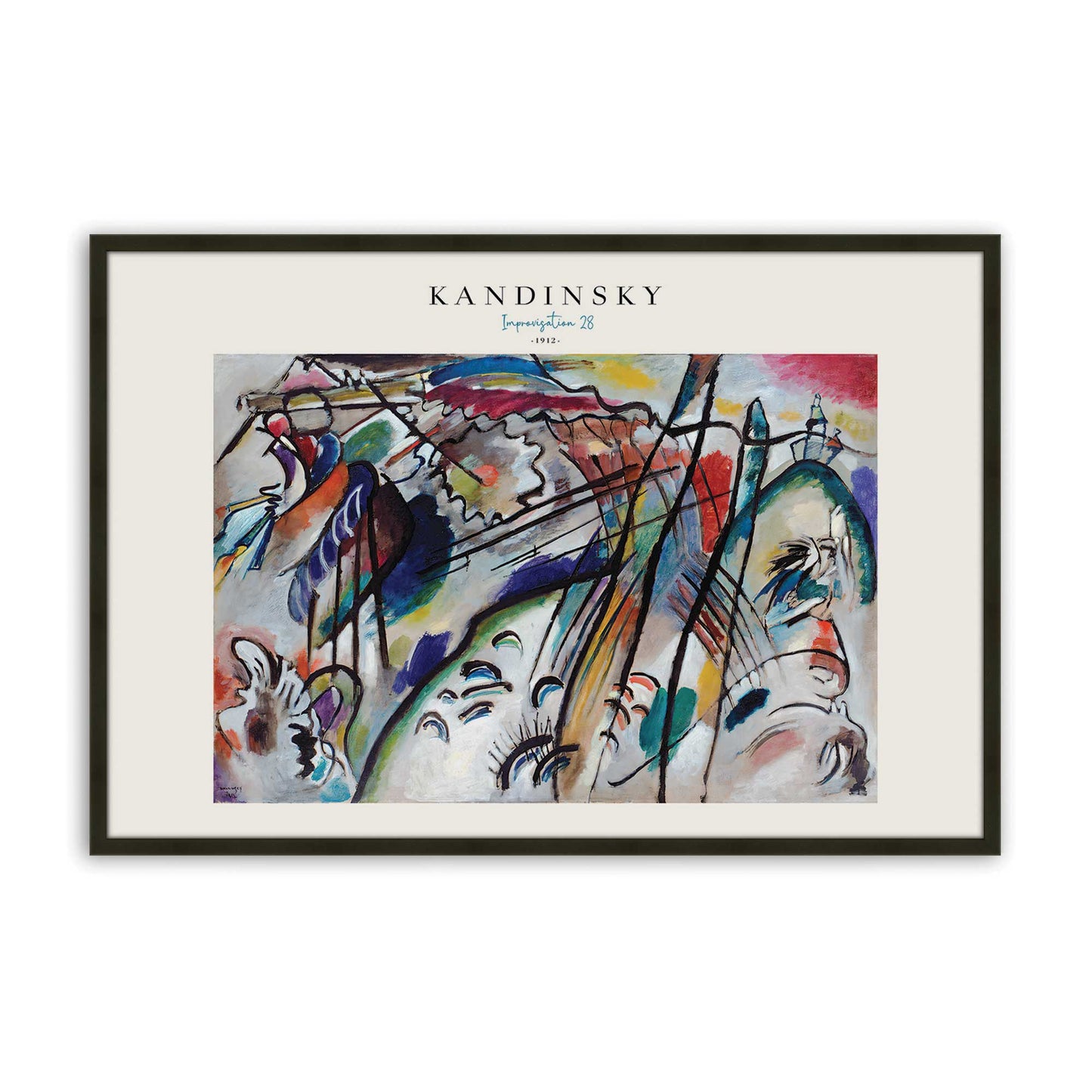 [Color:Satin Black], Picture of art in a Satin Black frame