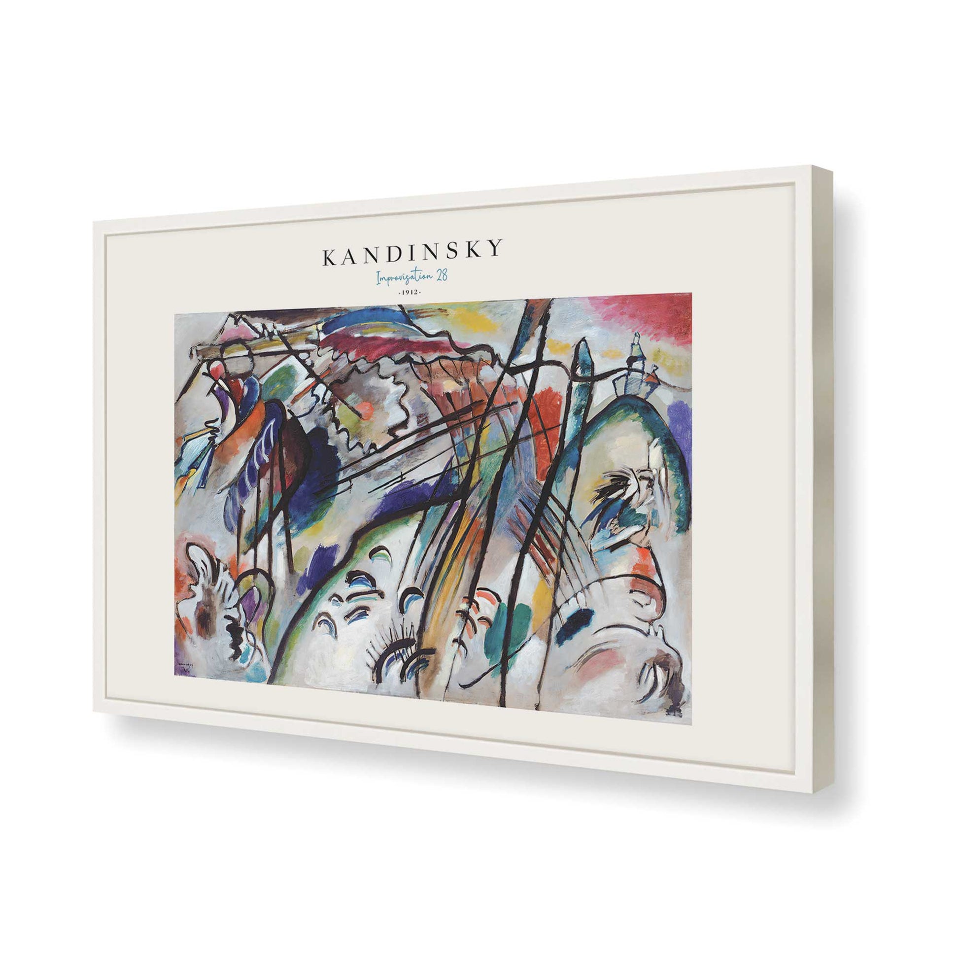 [Color:Opaque White], Picture of art in a Opaque White frame of the corner