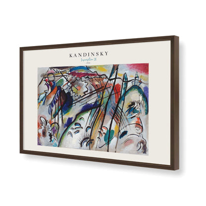 [Color:Brown], Picture of art in a Brown frame of the corner