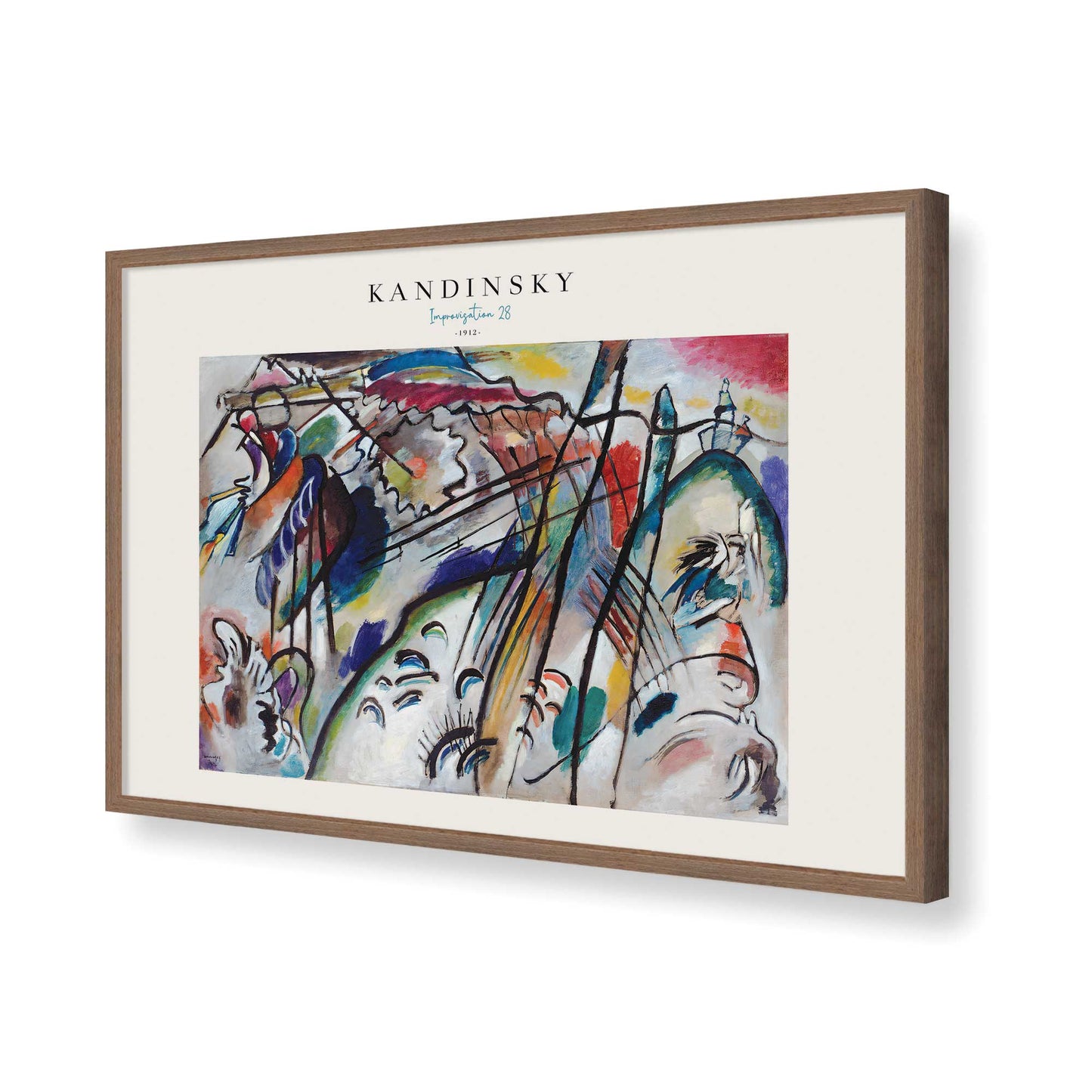 [Color:Walnut], Picture of art in a Walnut frame of the corner