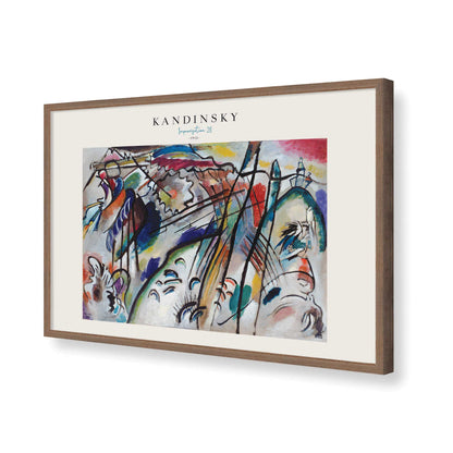 [Color:Walnut], Picture of art in a Walnut frame of the corner