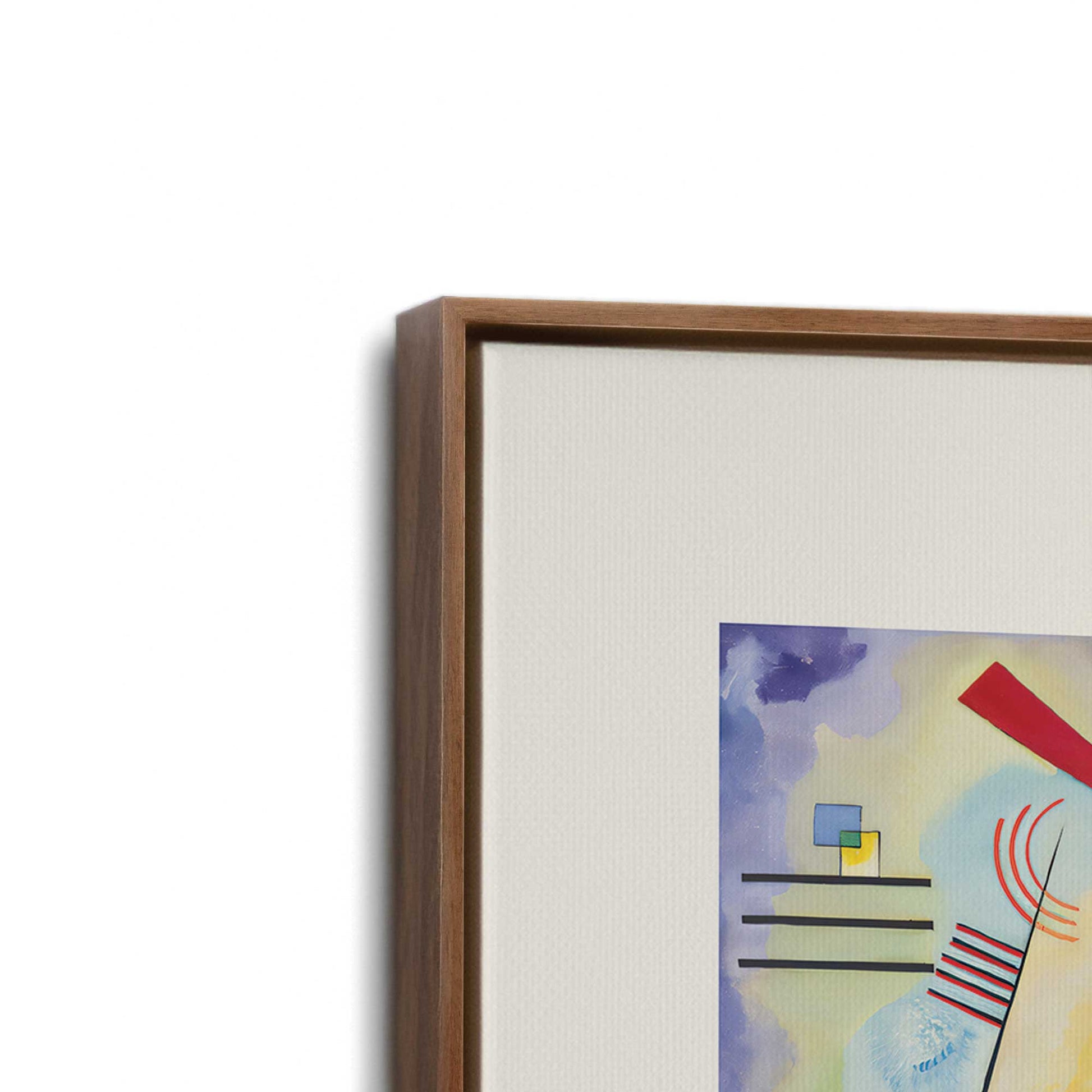 [Color:Walnut], Picture of art in a Walnut frame at an angle