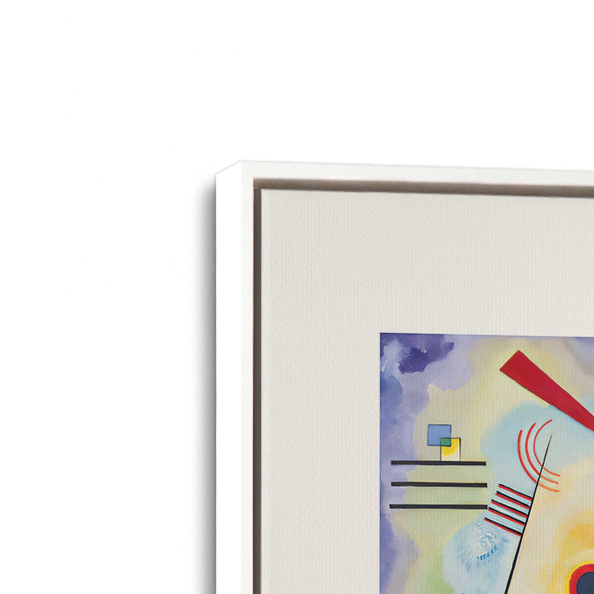 [Color:Opaque White], Picture of art in a White frame at an angle