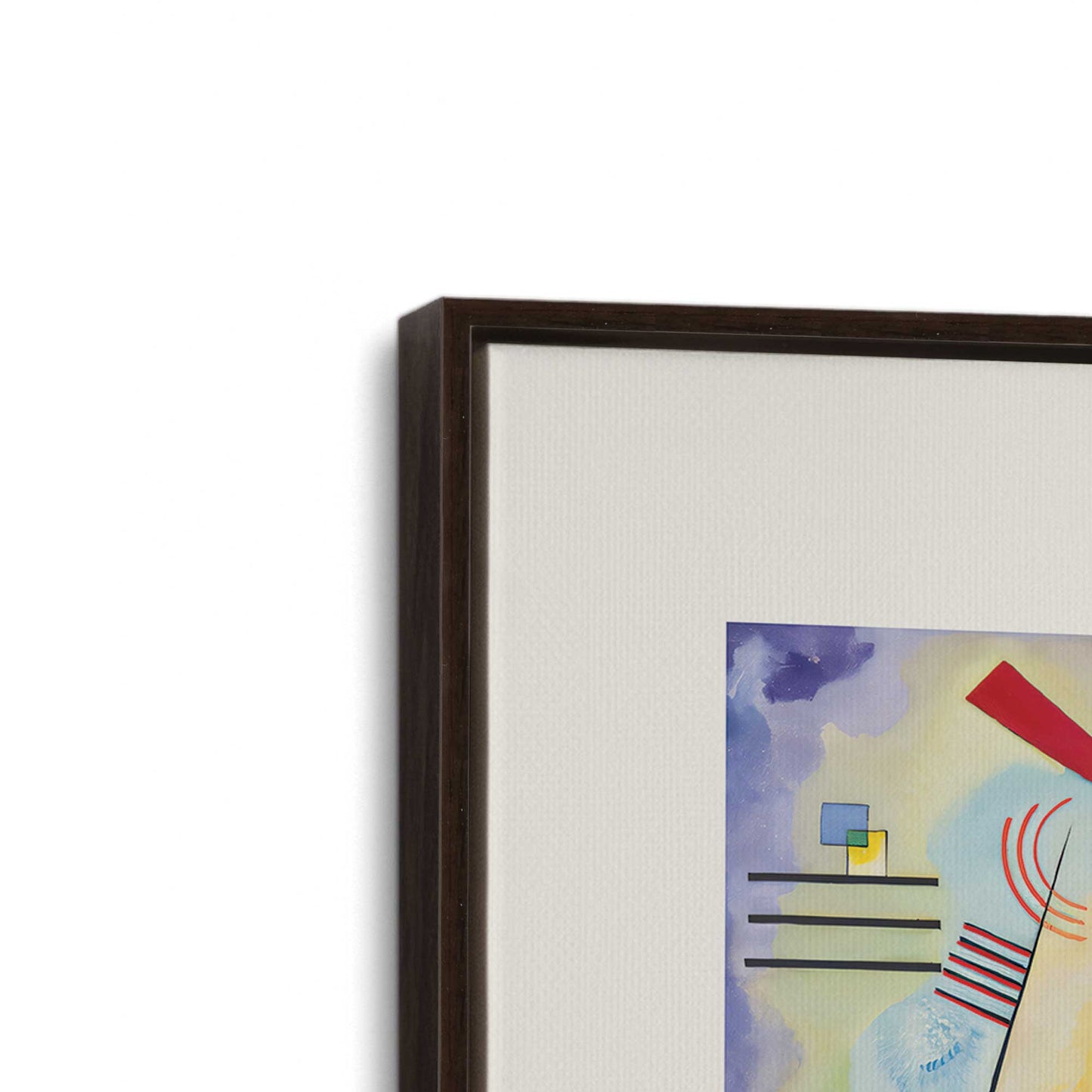 [Color:Espresso], Picture of art in a Espresso frame at an angle