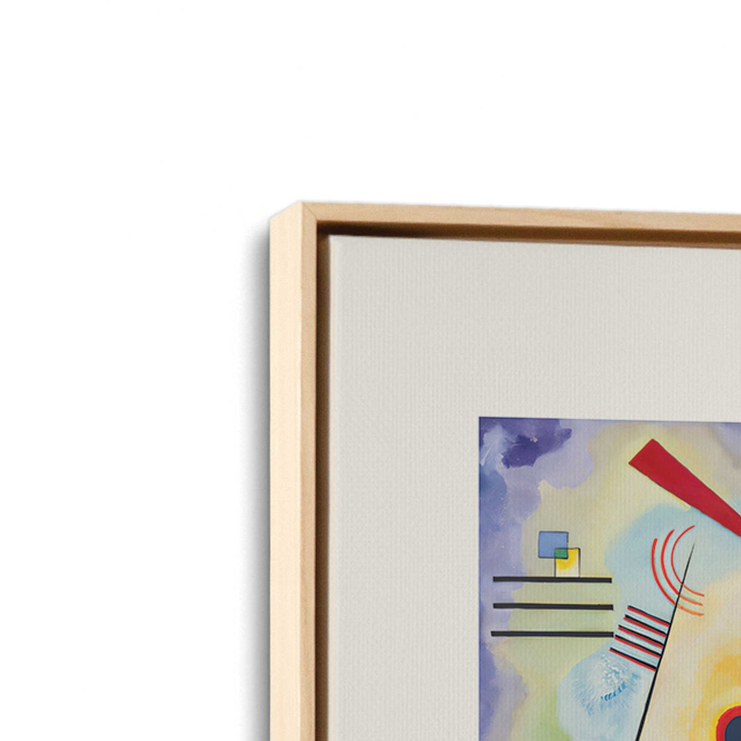 [Color:American Maple], Picture of art in a American Maple frame at an angle