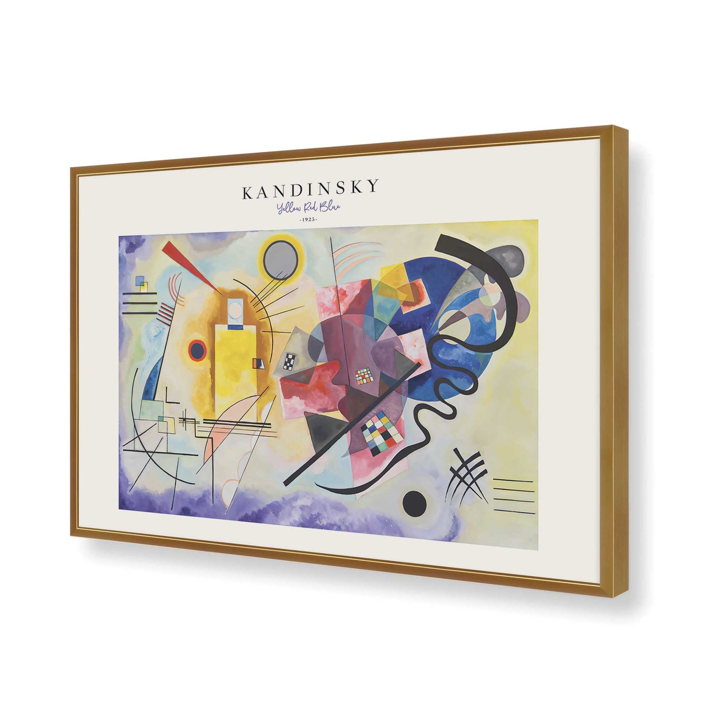 [Color:Polished Gold], Picture of art in a Polished Gold frame of the corner