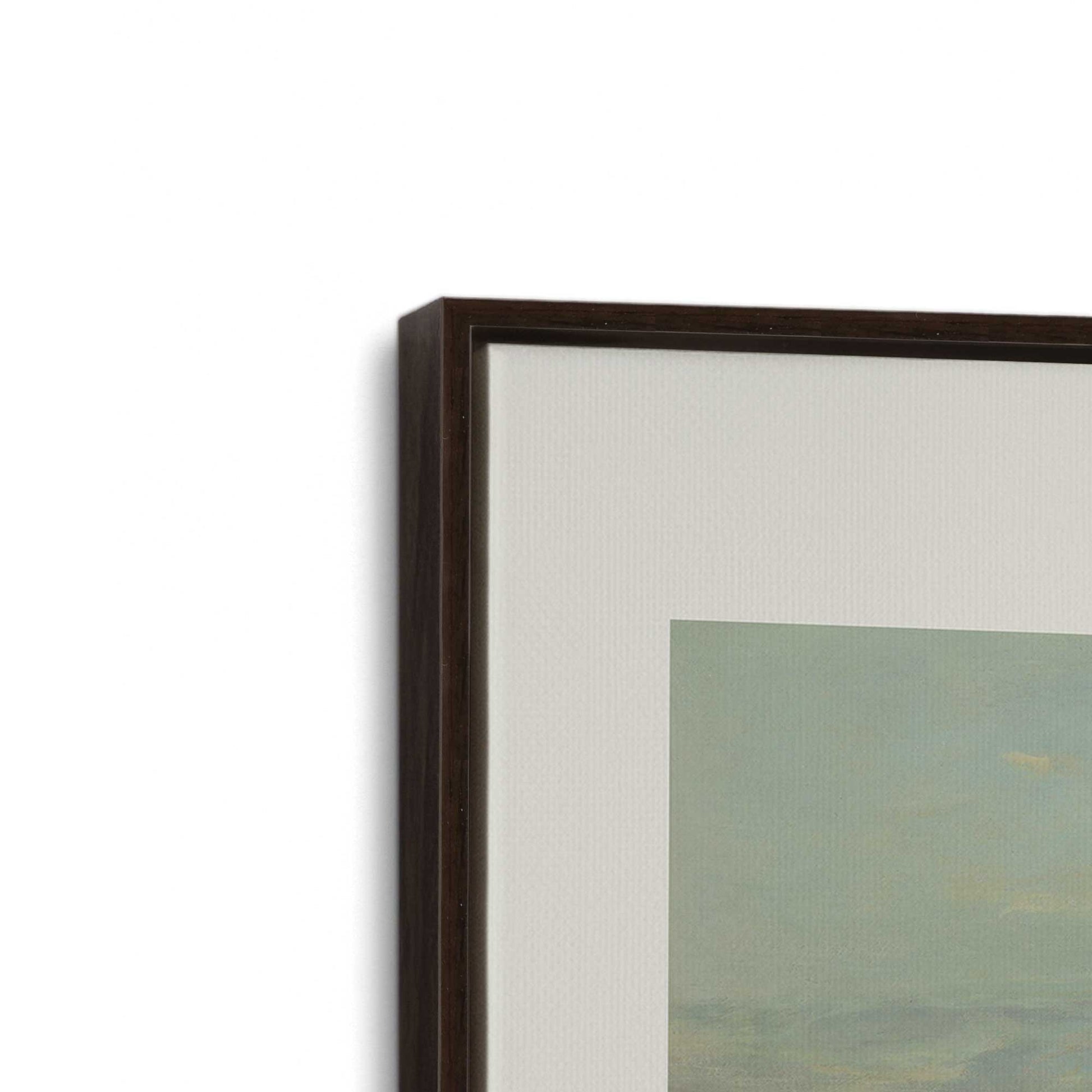 [Color:Espresso], Picture of art in a Espresso frame at an angle