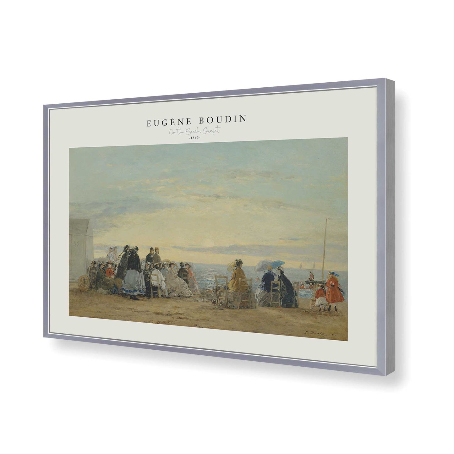 [Color:Polished Chrome], Picture of art in a Polished Chrome frame of the corner