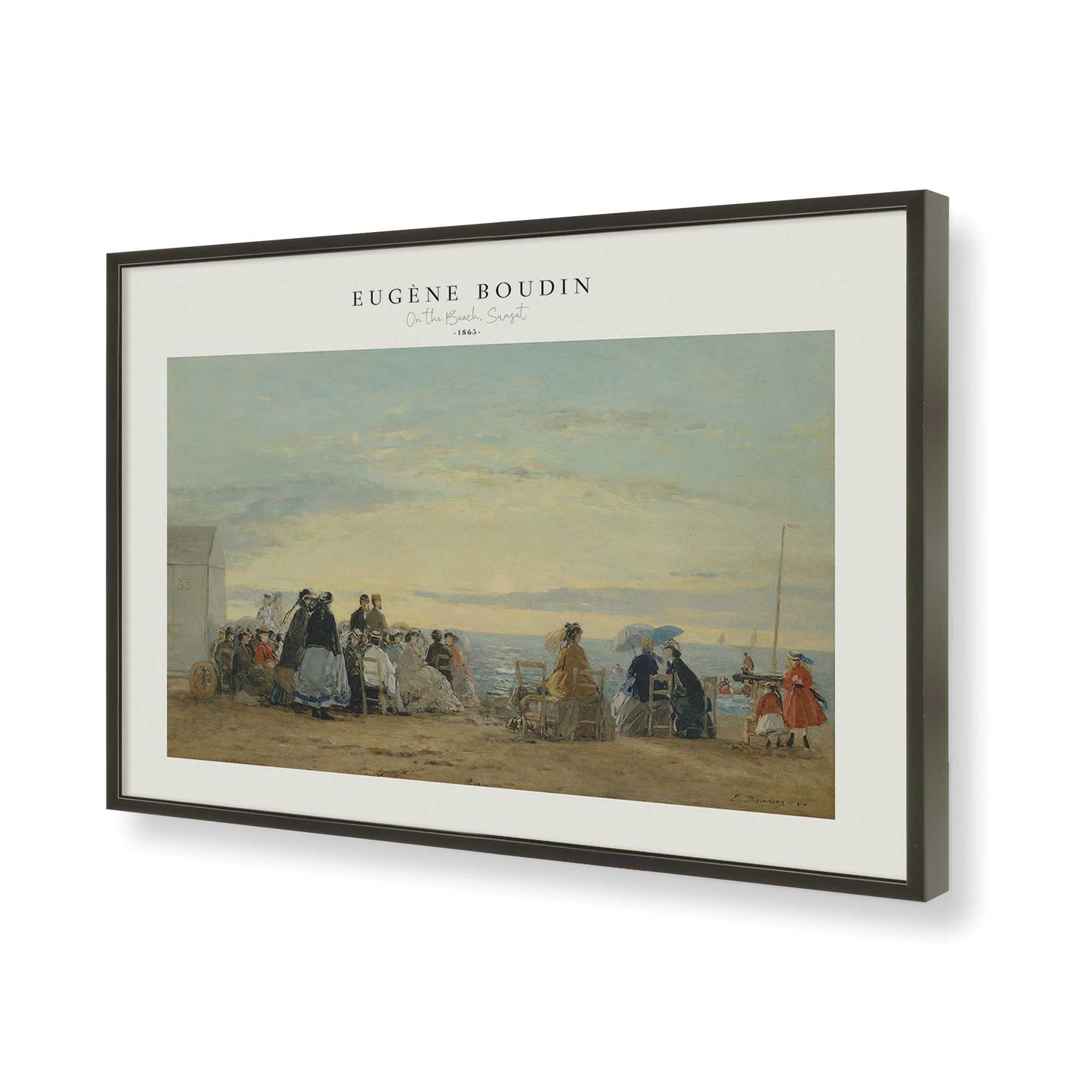 [Color:Satin Black], Picture of art in a Satin Black frame of the corner