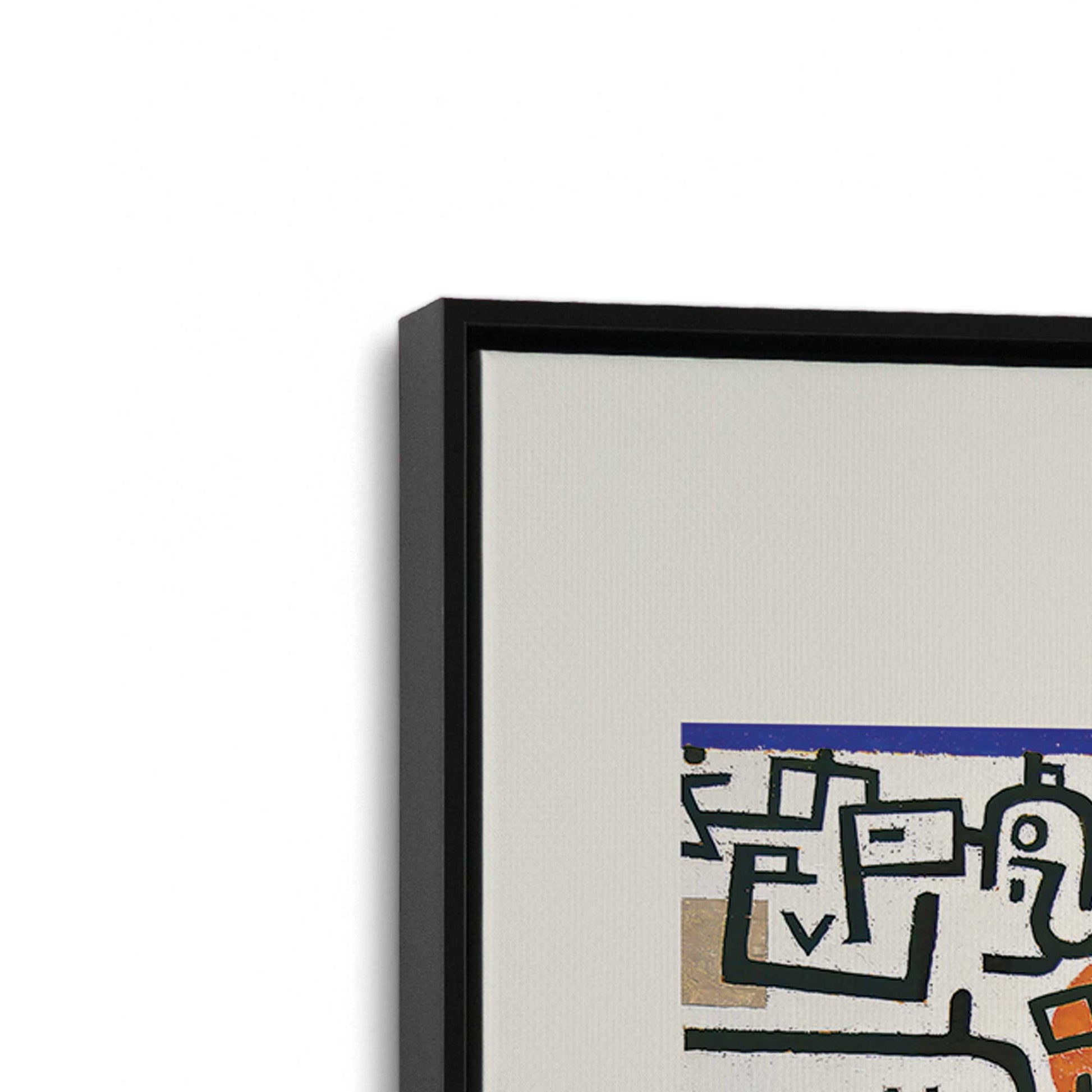 [Color:Satin Black], Picture of art in a Satin Black frame at an angle