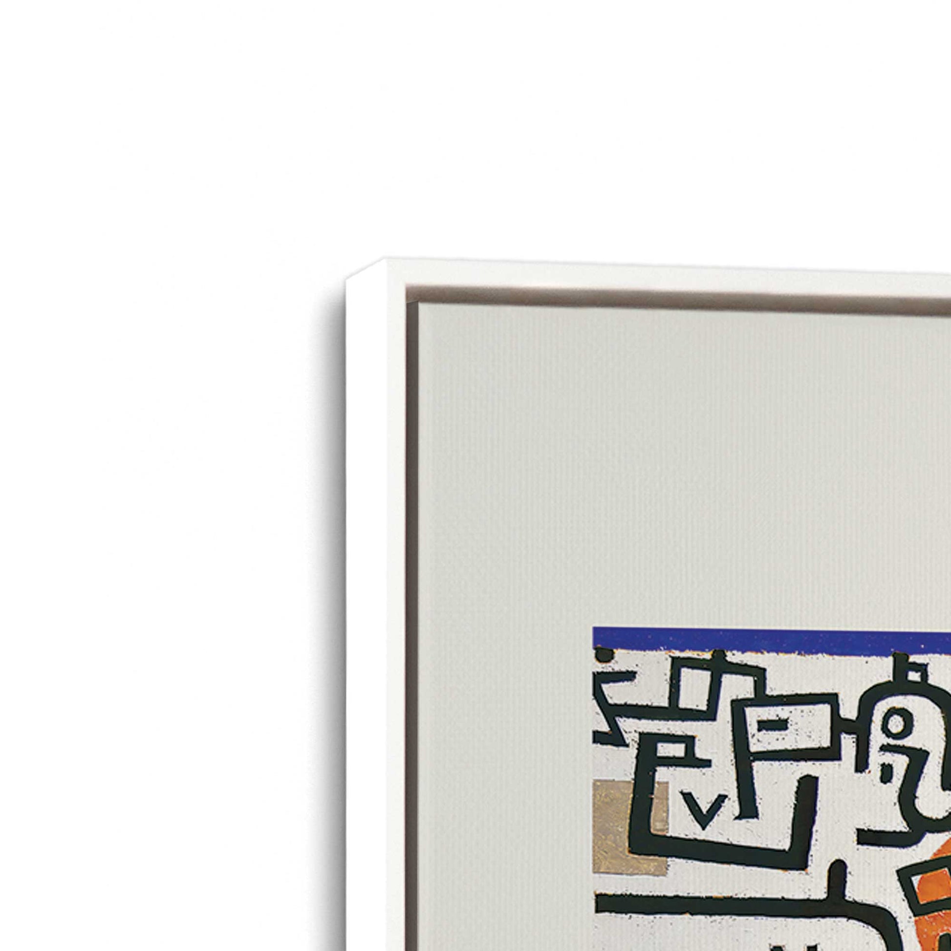 [Color:Opaque White], Picture of art in a White frame at an angle
