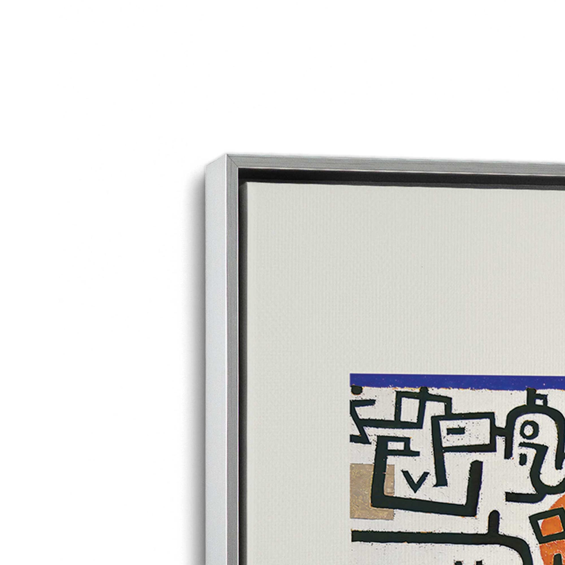 [Color:Polished Chrome], Picture of art in a Polished Chrome frame at an angle