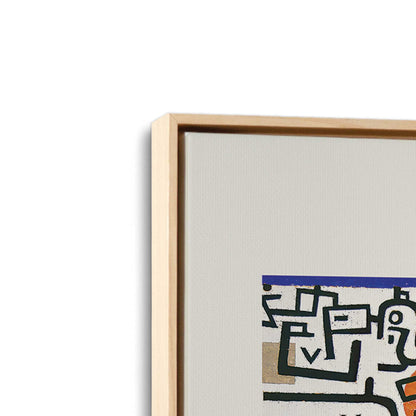 [Color:American Maple], Picture of art in a American Maple frame at an angle