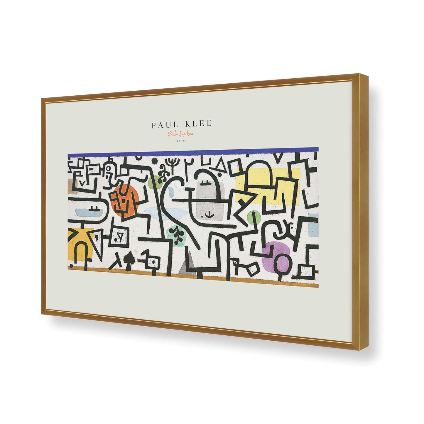 [Color:Polished Gold], Picture of art in a Polished Gold frame of the corner