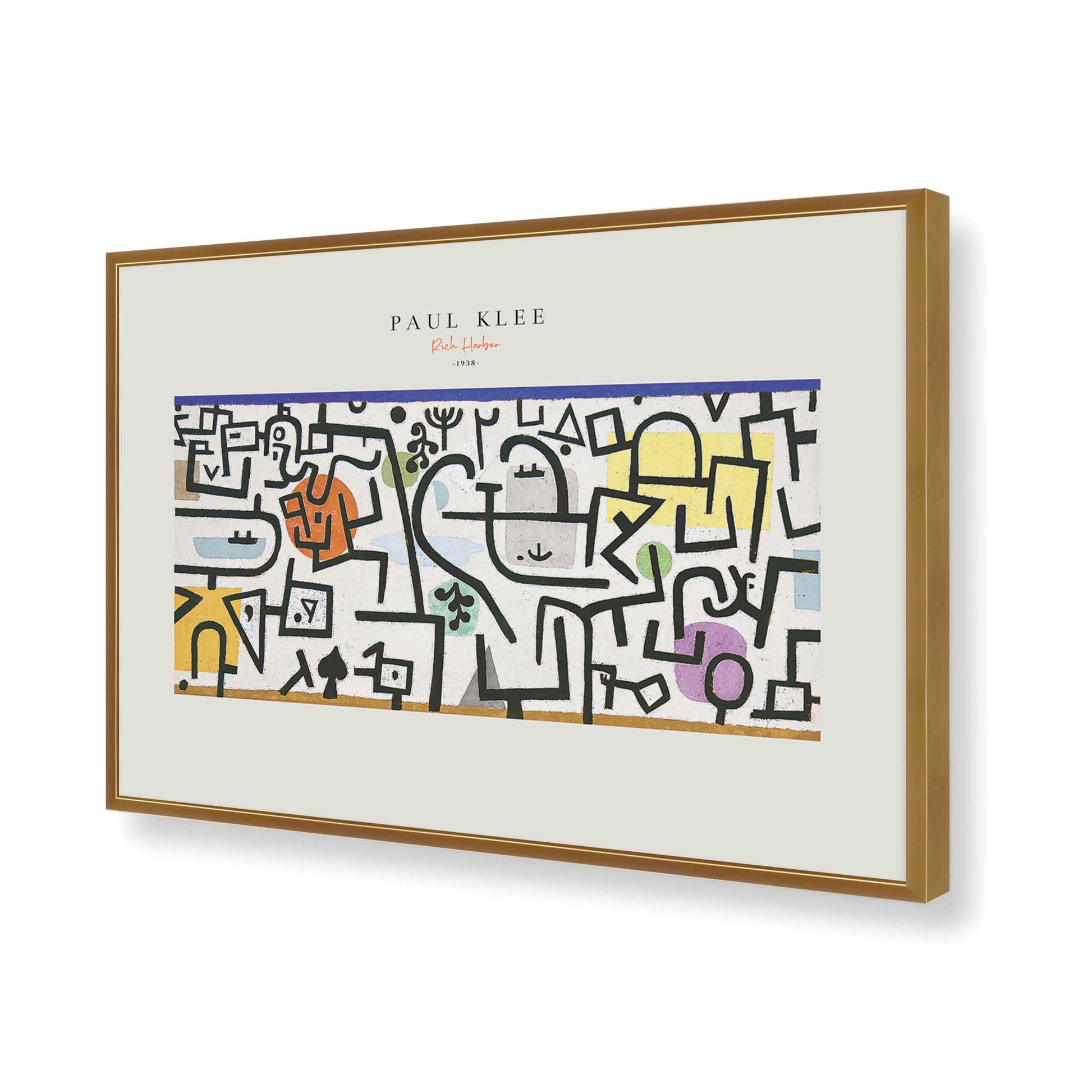 [Color:Polished Gold], Picture of art in a Polished Gold frame of the corner