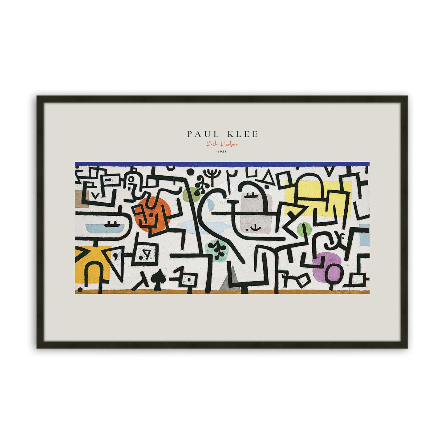 [Color:Satin Black], Picture of art in a Satin Black frame