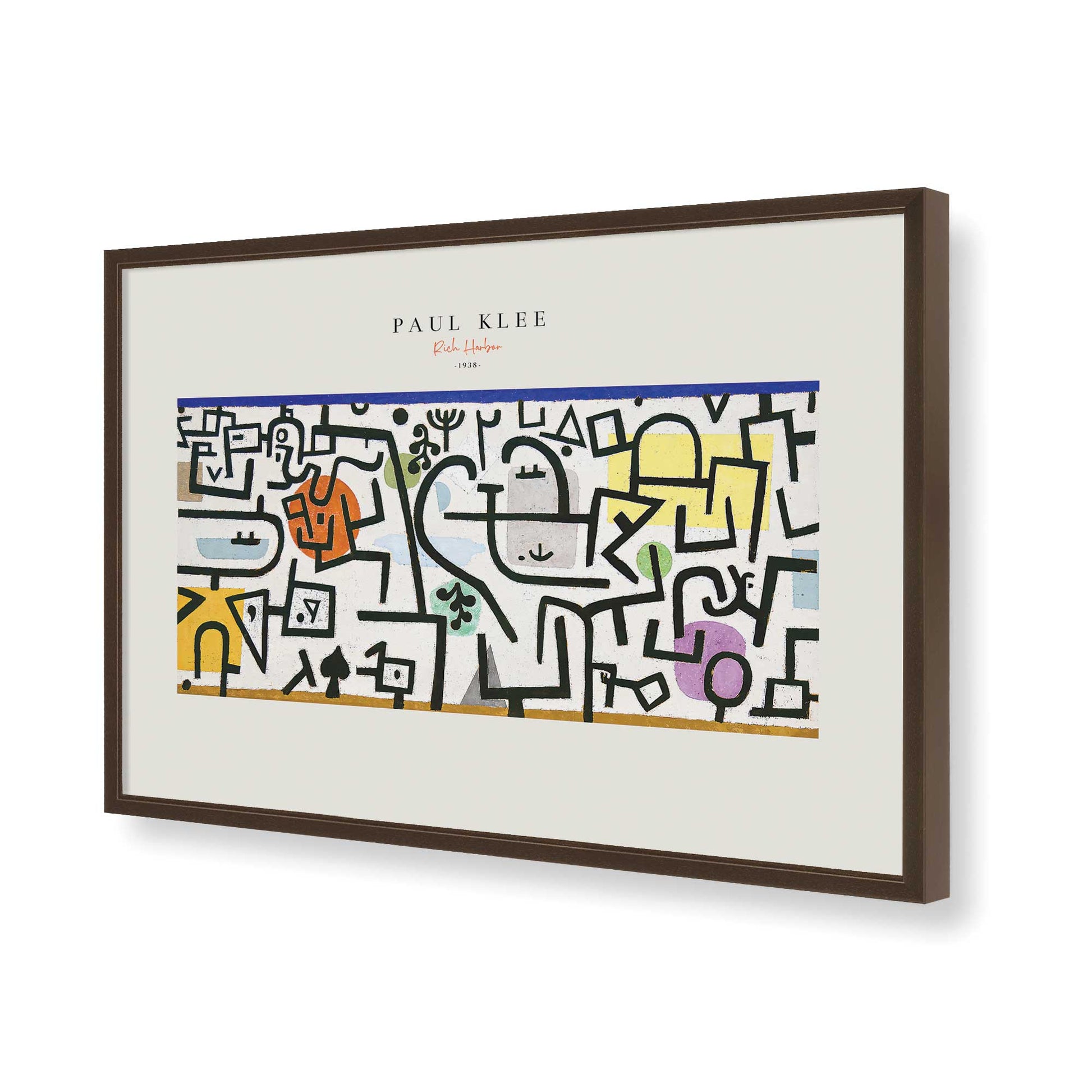 [Color:Brown], Picture of art in a Brown frame of the corner