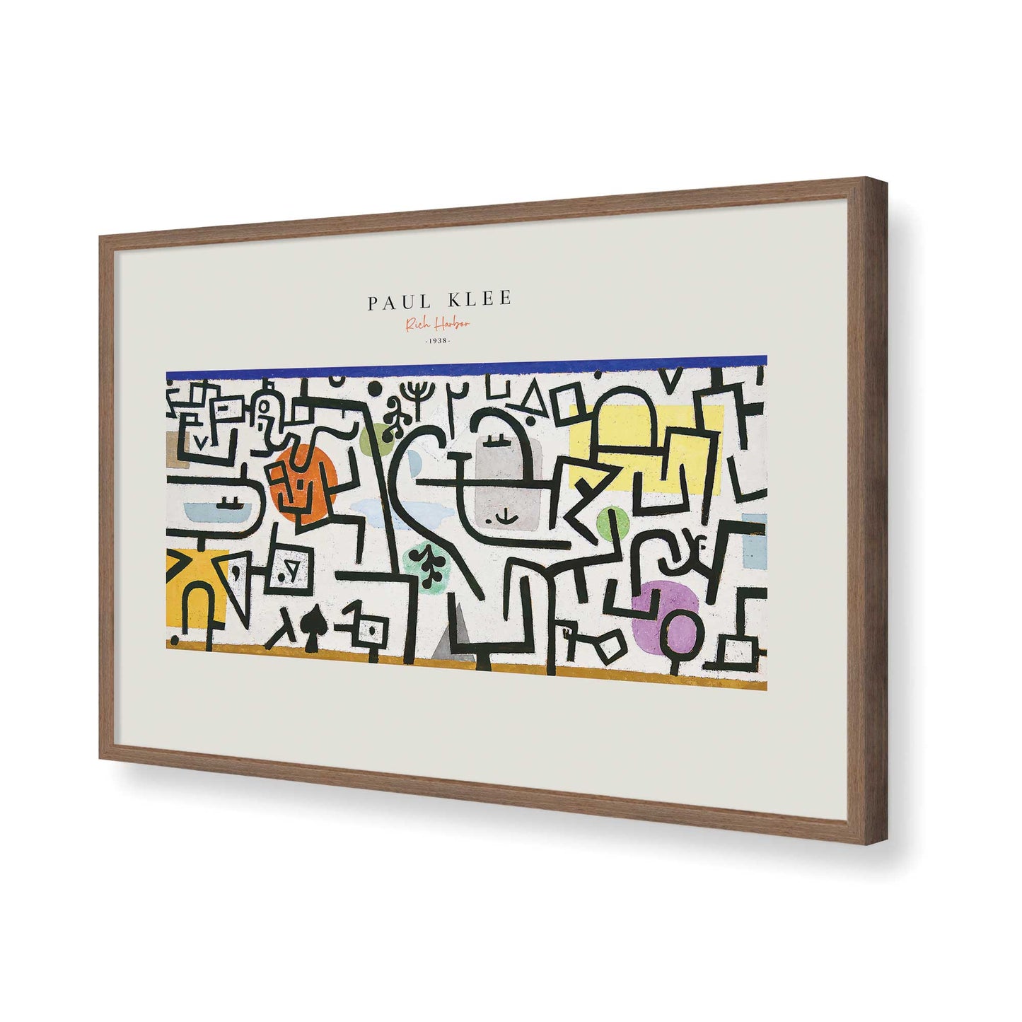 [Color:Walnut], Picture of art in a Walnut frame of the corner