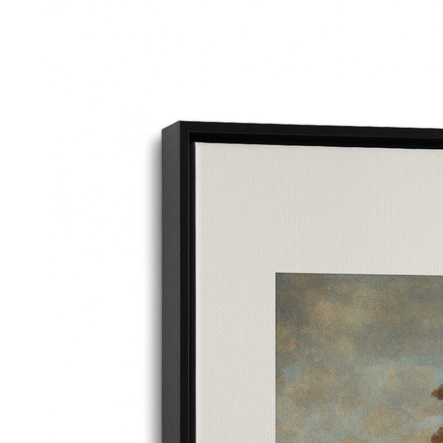 [Color:Satin Black], Picture of art in a Satin Black frame at an angle
