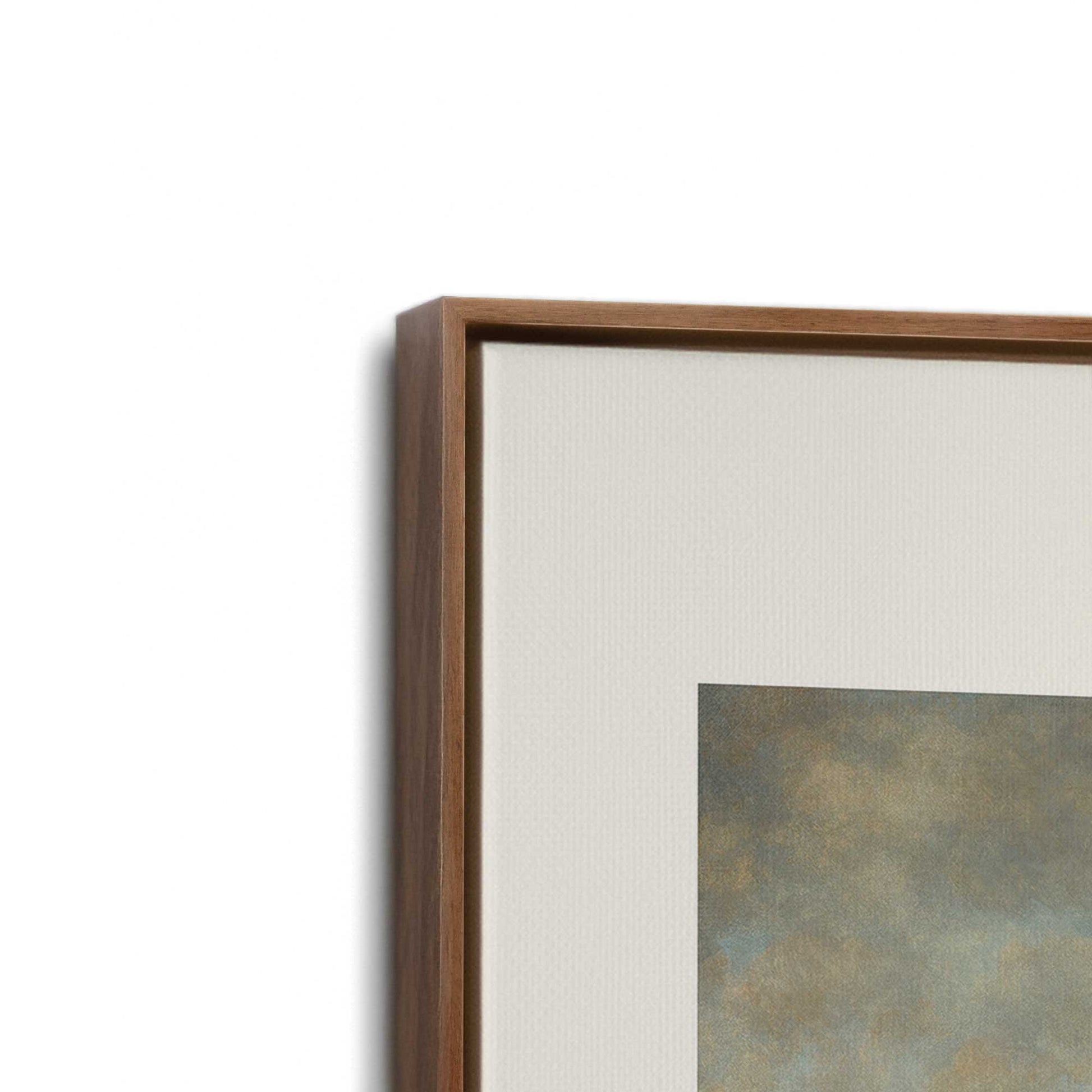 [Color:Walnut], Picture of art in a Walnut frame at an angle