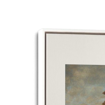 [Color:Opaque White], Picture of art in a White frame at an angle