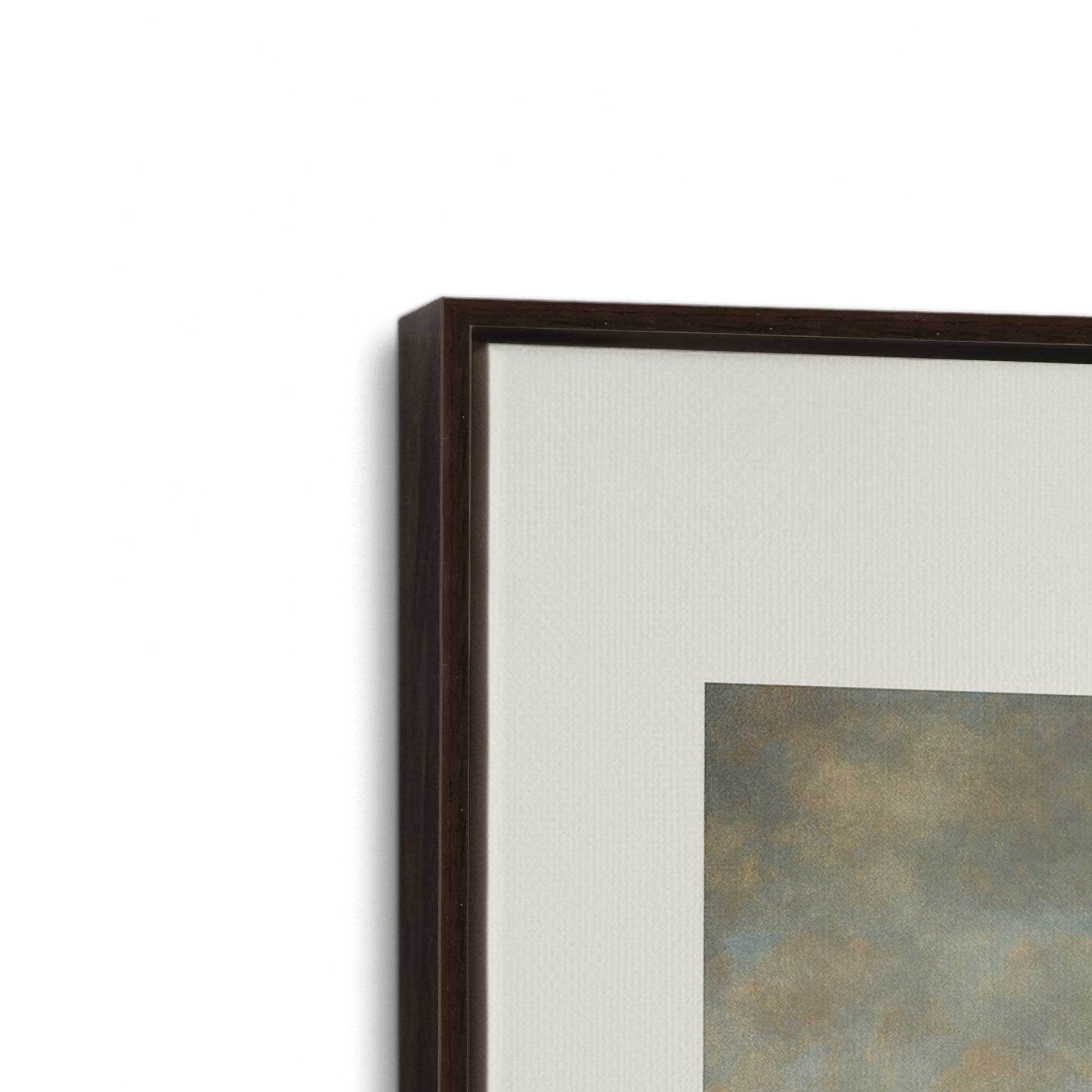 [Color:Espresso], Picture of art in a Espresso frame at an angle