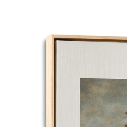 [Color:American Maple], Picture of art in a American Maple frame at an angle