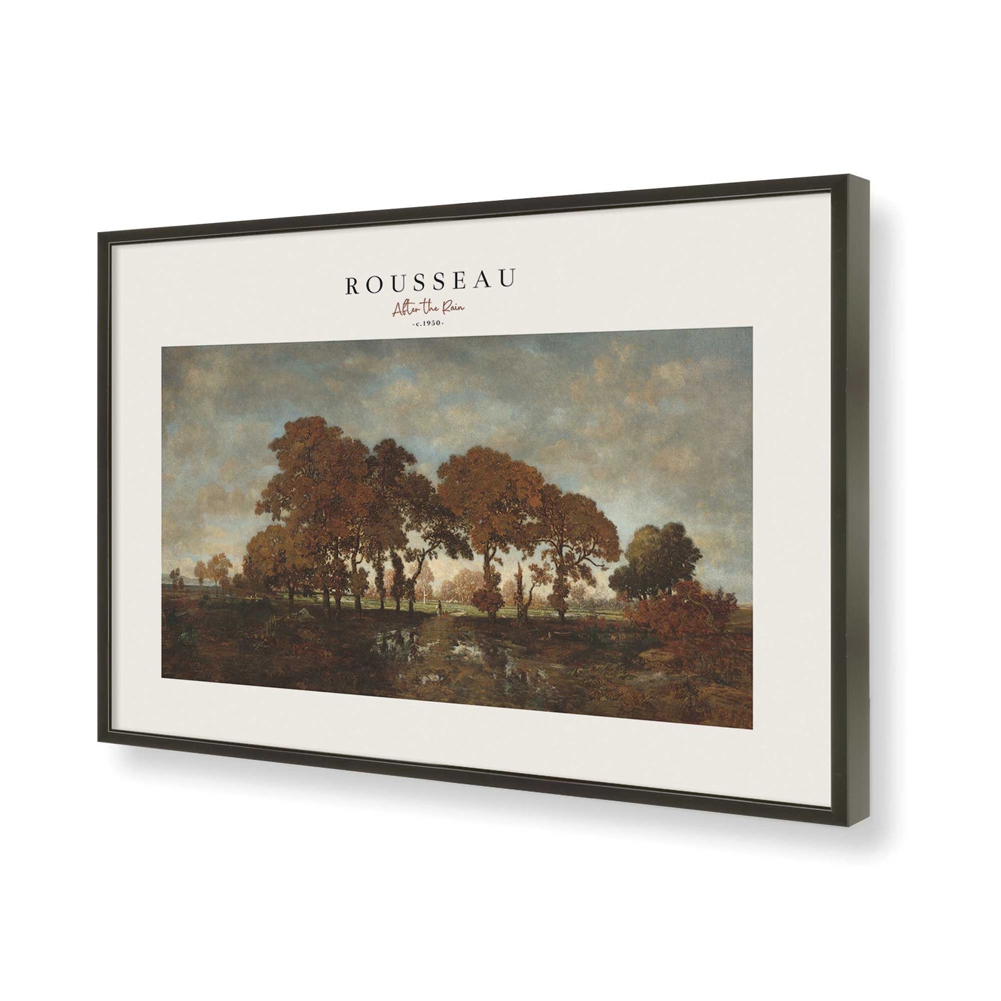 [Color:Satin Black], Picture of art in a Satin Black frame of the corner