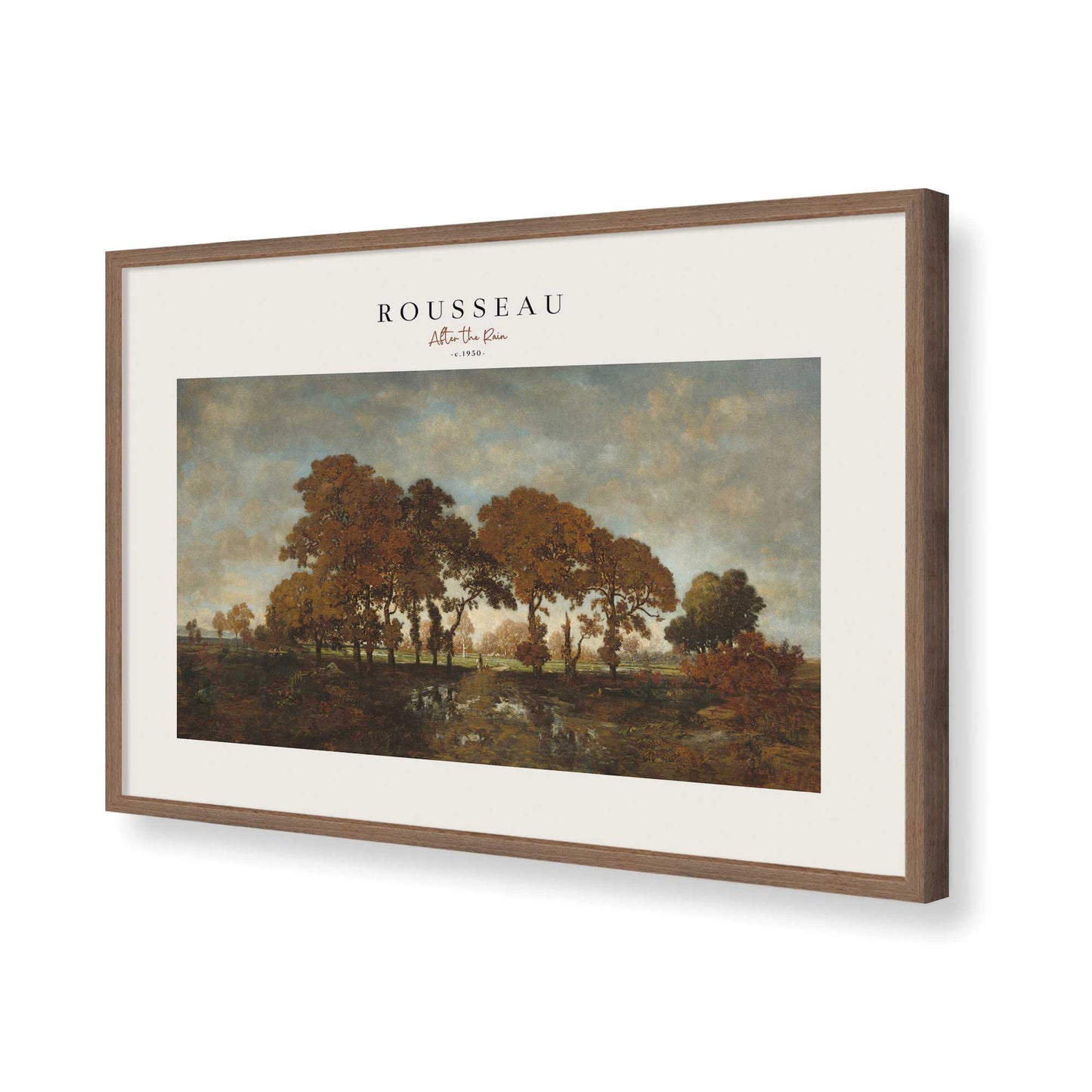 [Color:Walnut], Picture of art in a Walnut frame of the corner