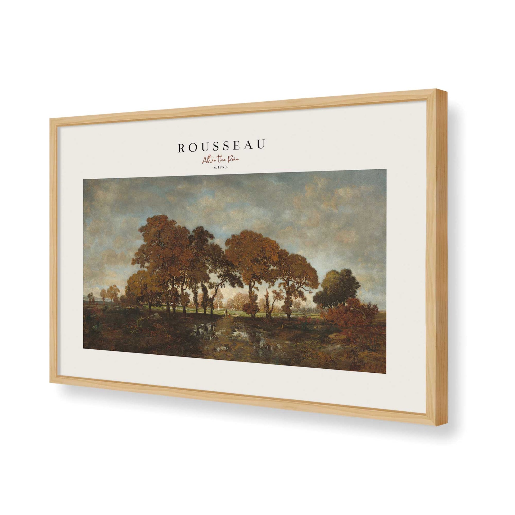 [Color:American Maple], Picture of art in a American Maple frame of the corner