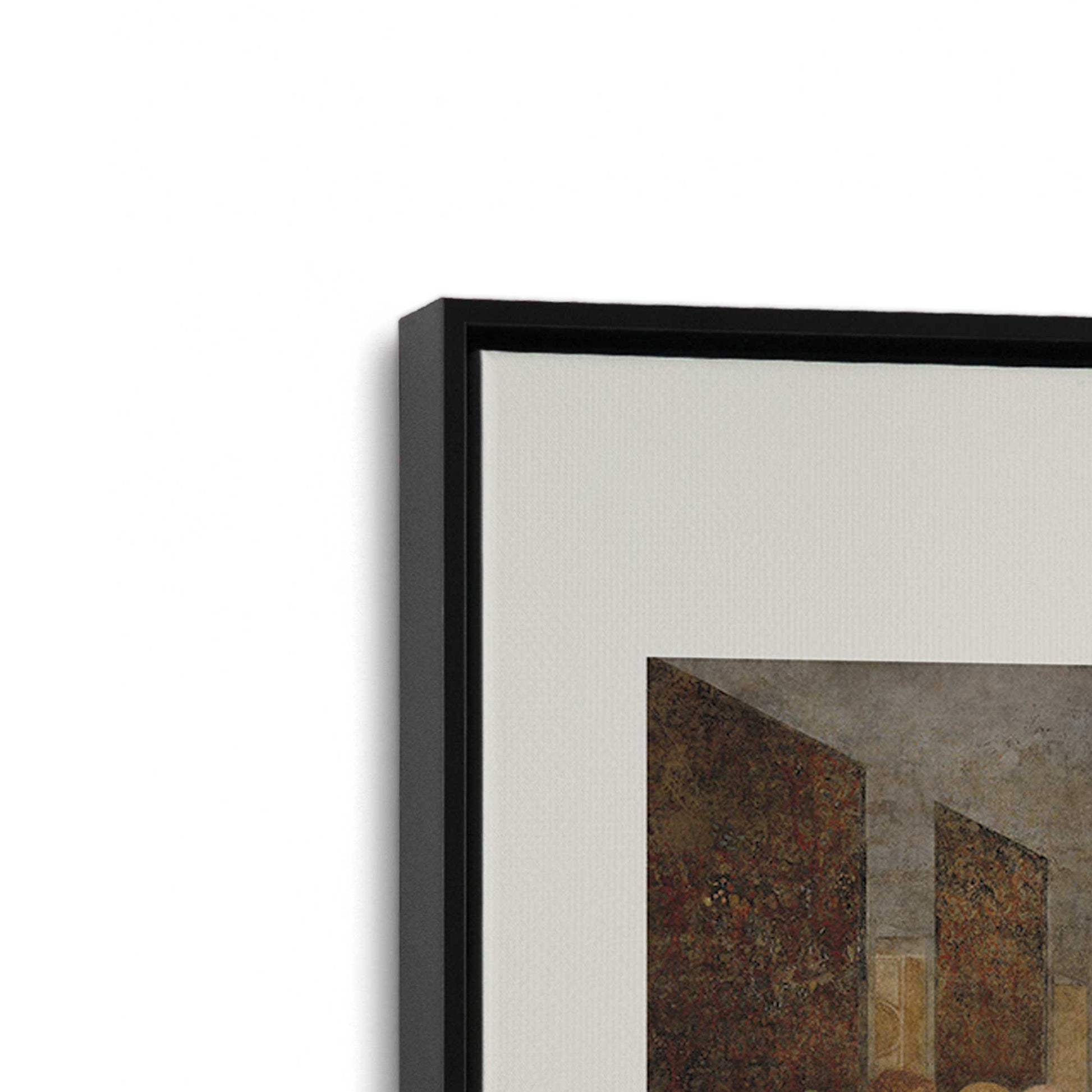 [Color:Satin Black], Picture of art in a Satin Black frame at an angle