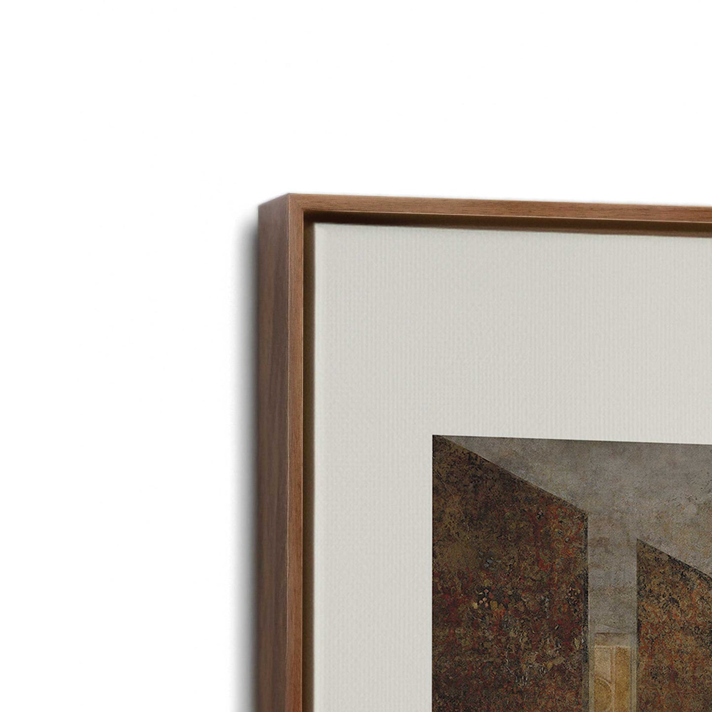 [Color:Walnut], Picture of art in a Walnut frame at an angle