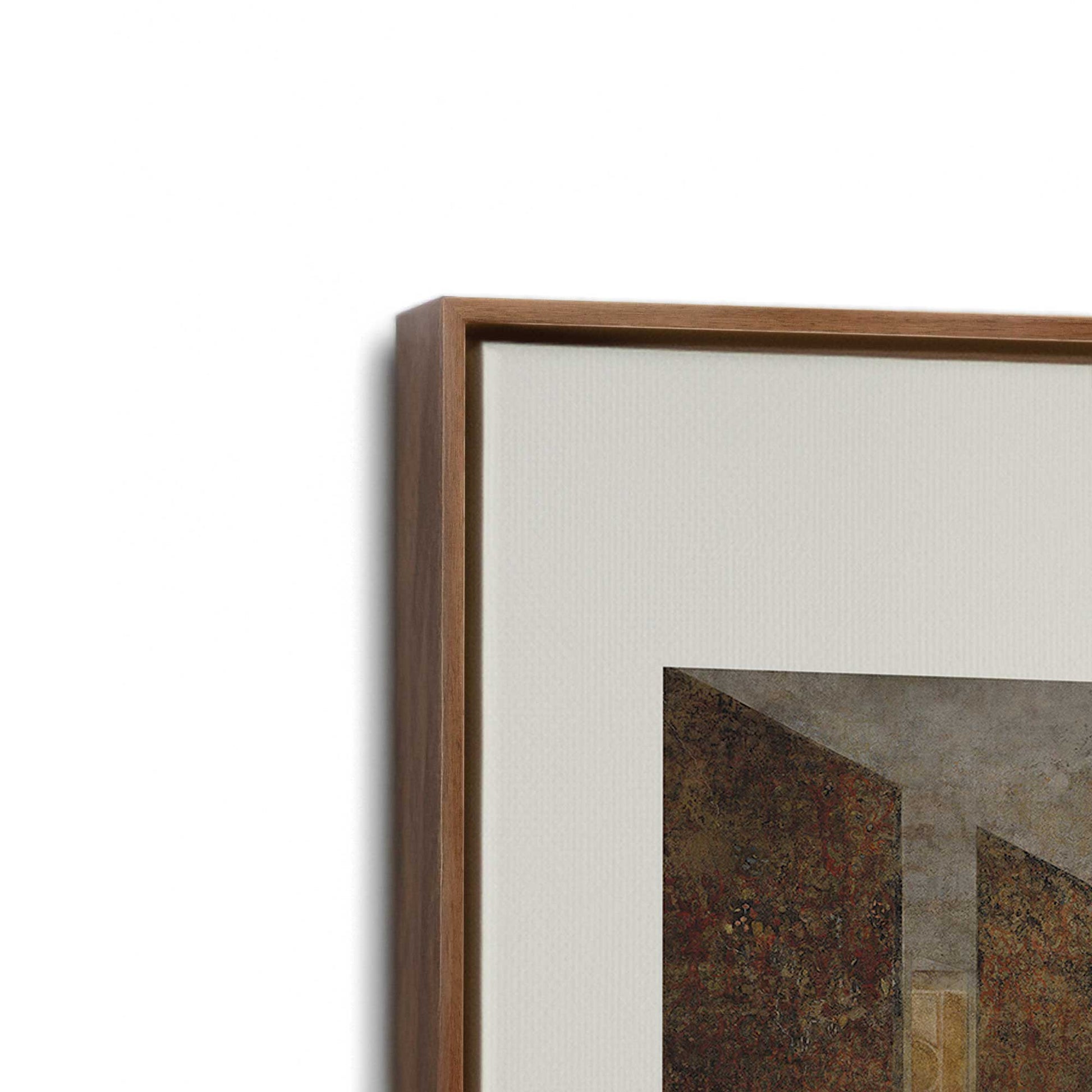[Color:Walnut], Picture of art in a Walnut frame at an angle