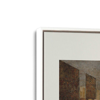 [Color:Opaque White], Picture of art in a White frame at an angle