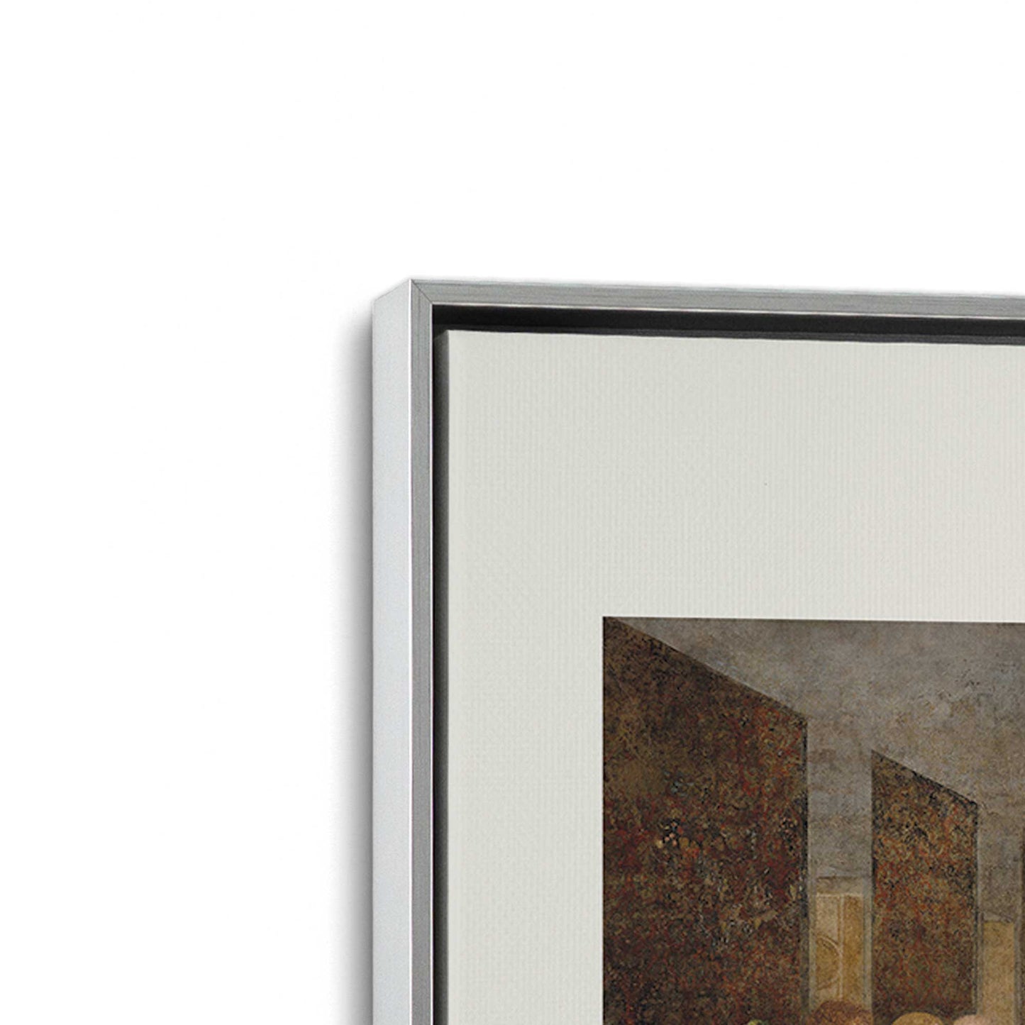 [Color:Polished Chrome], Picture of art in a Polished Chrome frame at an angle