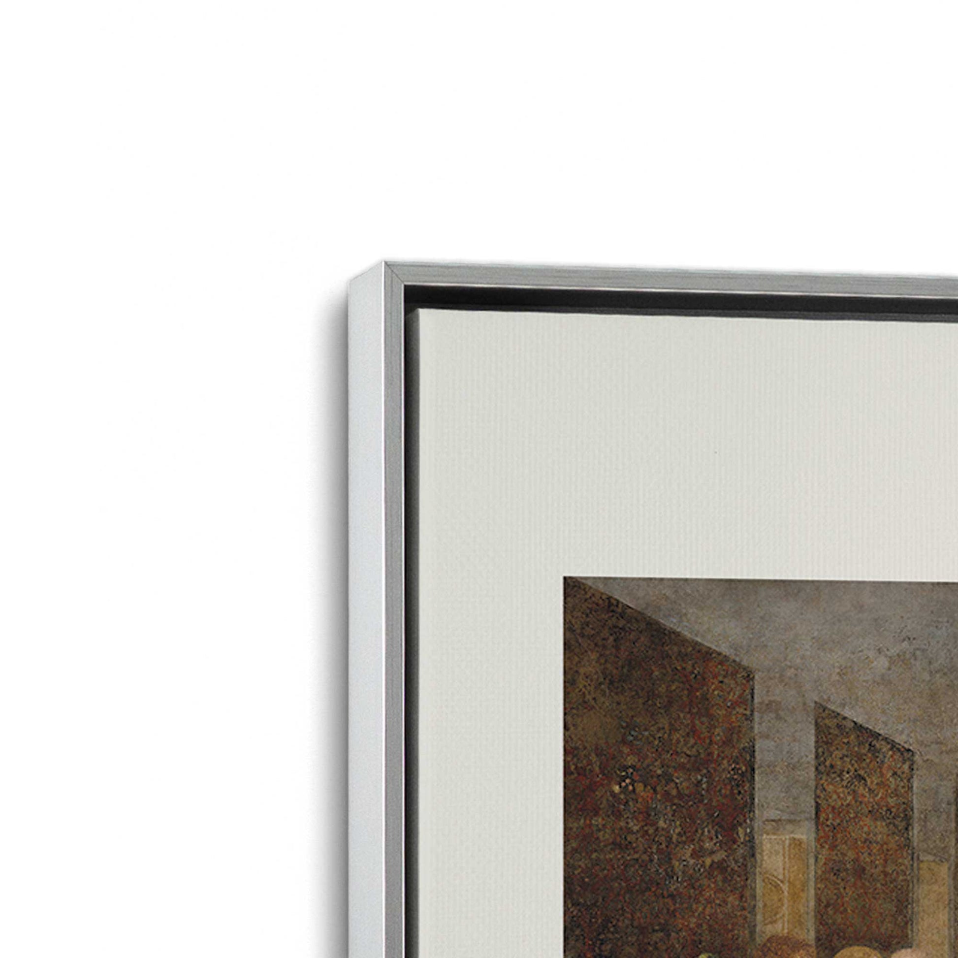 [Color:Polished Chrome], Picture of art in a Polished Chrome frame at an angle