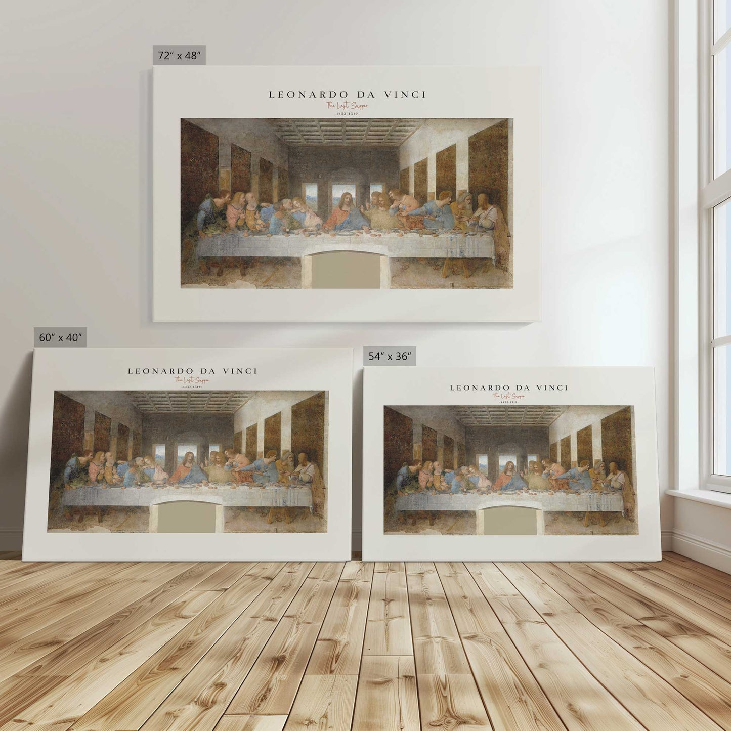 [Color:Stretched Canvas], Image showing the size comparisons