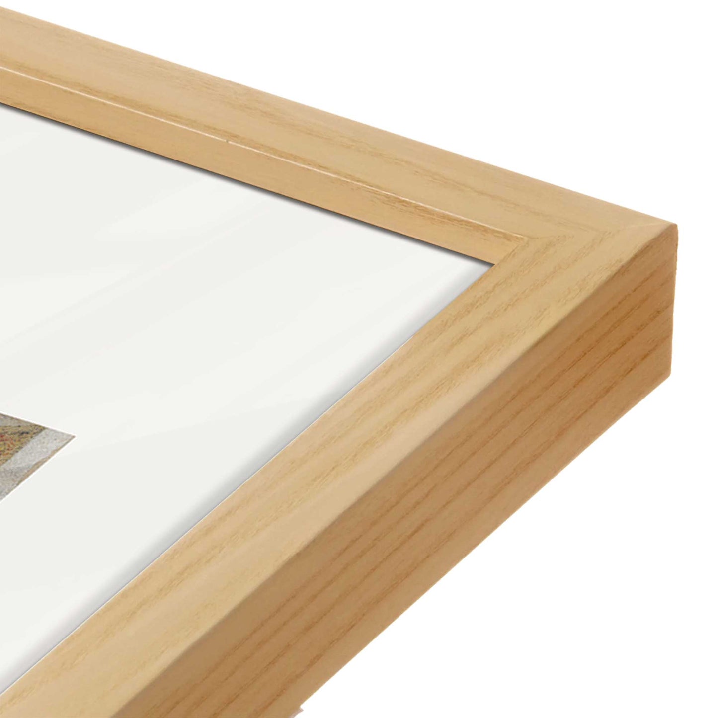 [Color:American Maple], Picture of art in a American Maple frame at an angle