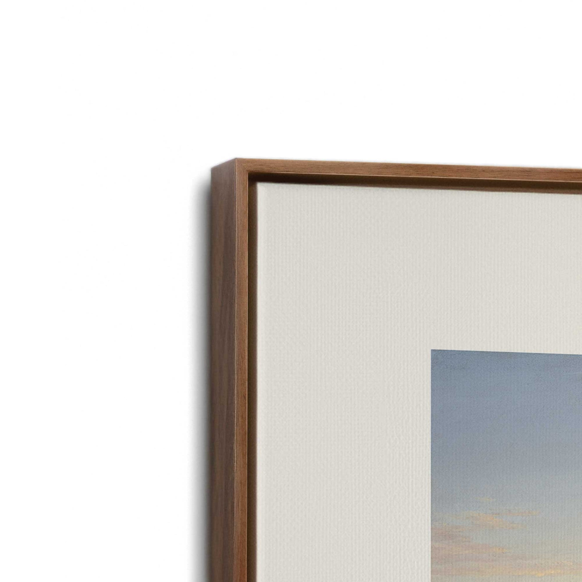 [Color:Walnut], Picture of art in a Walnut frame at an angle