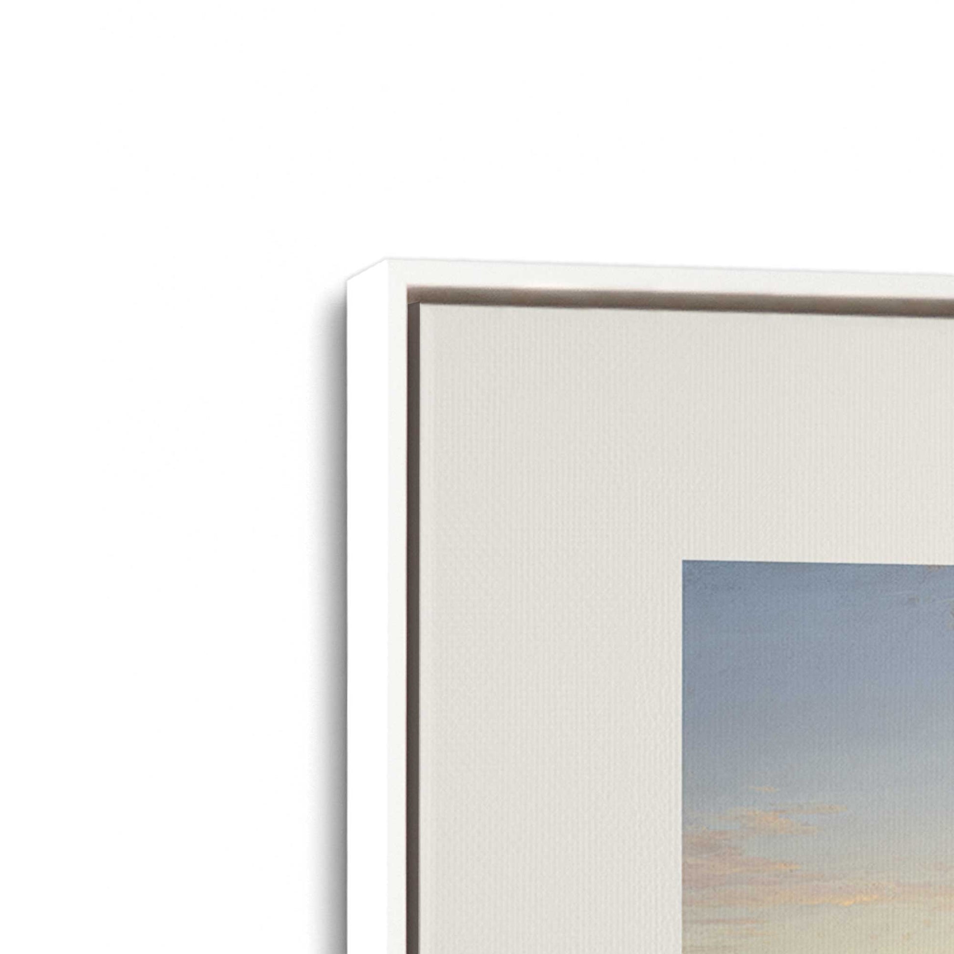 [Color:Opaque White], Picture of art in a White frame at an angle