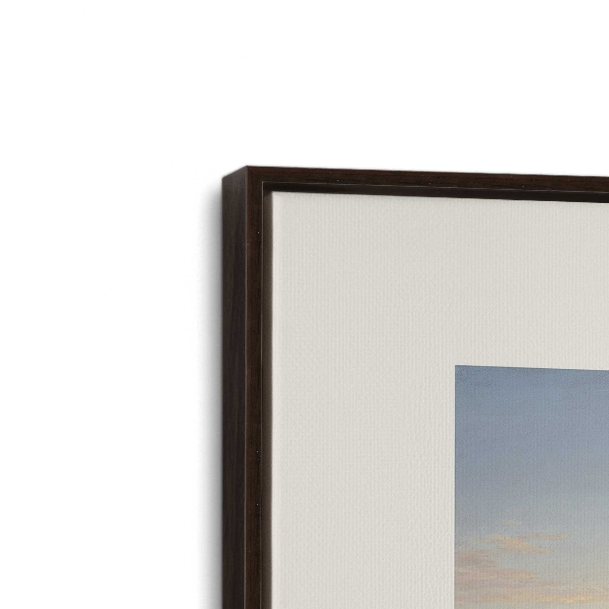 [Color:Espresso], Picture of art in a Espresso frame at an angle