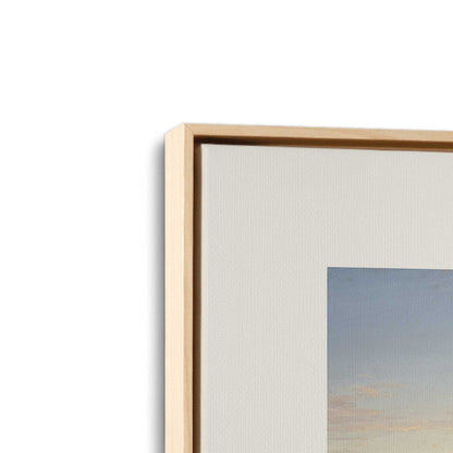 [Color:American Maple], Picture of art in a American Maple frame at an angle