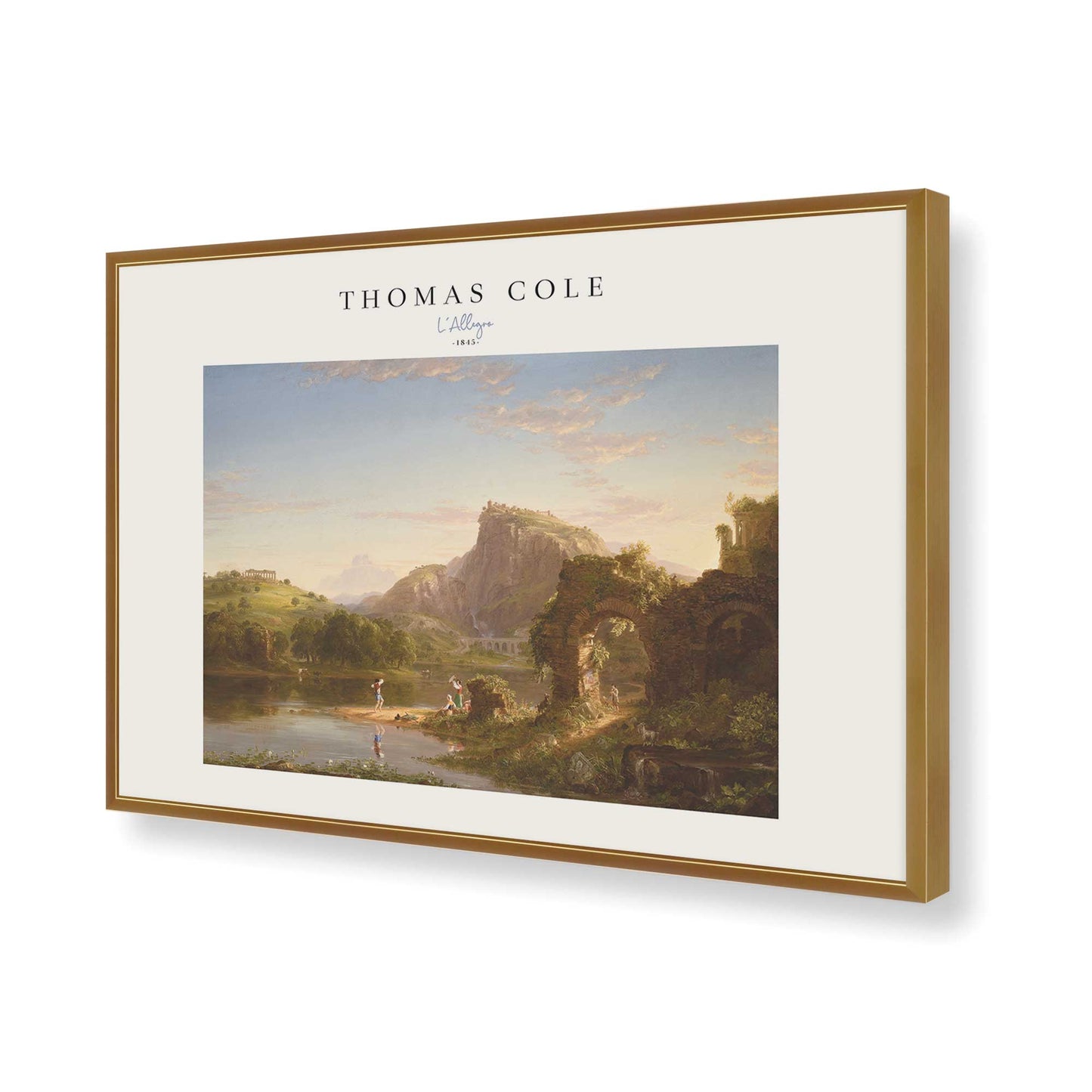 [Color:Polished Gold], Picture of art in a Polished Gold frame of the corner