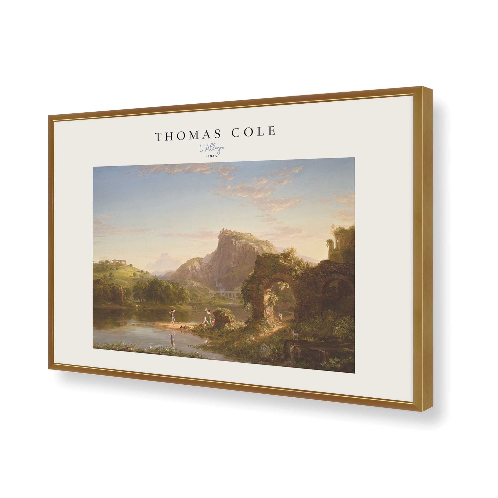 [Color:Polished Gold], Picture of art in a Polished Gold frame of the corner