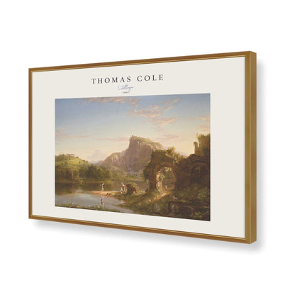 [Color:Polished Gold], Picture of art in a Polished Gold frame of the corner